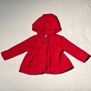 BUNDLE ONLY - Cute Carter’s Red Fleece Hooded Coat - Size 3-6 Months